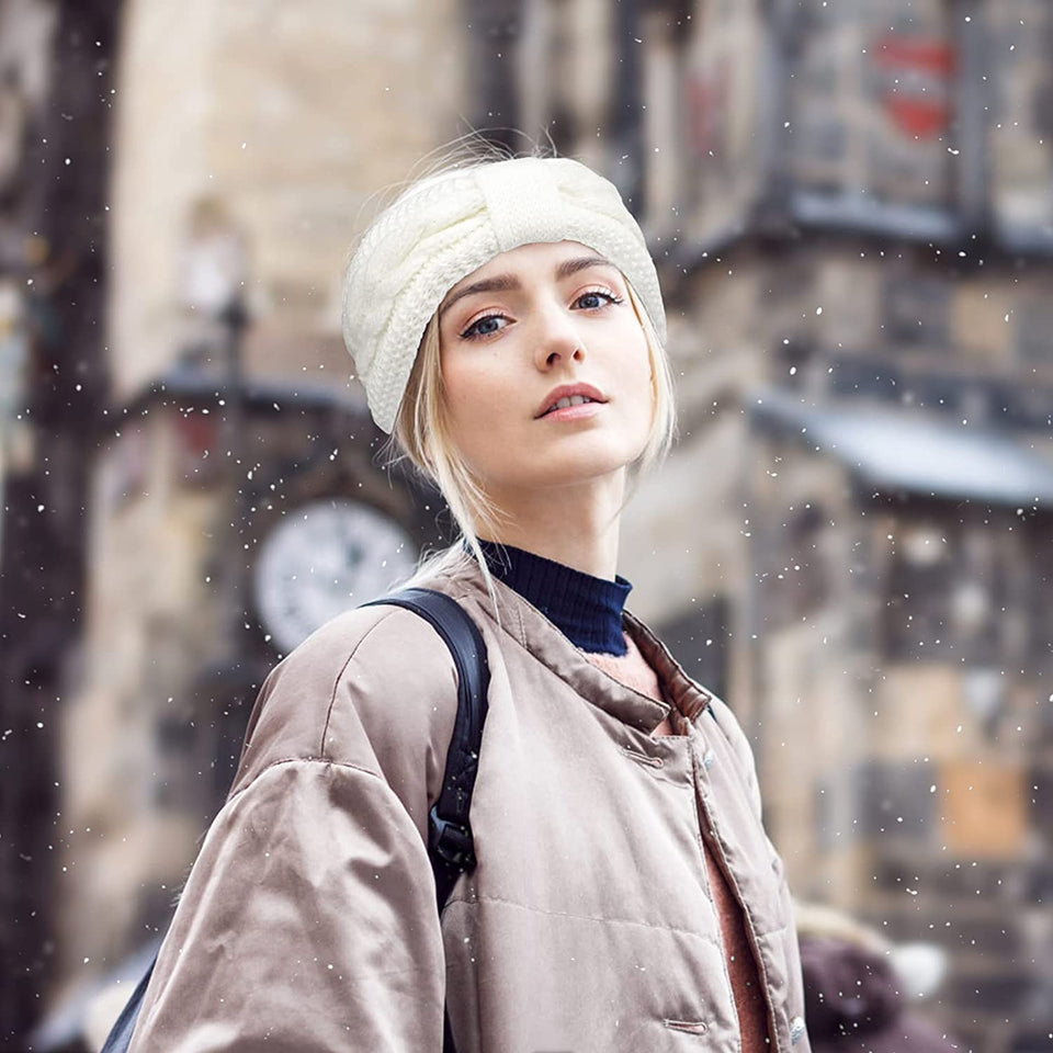Bandeau Cheveux Femme hiver avec doublure en peluche – Mycoif