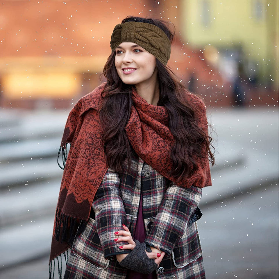 Bandeau Cheveux Femme hiver avec doublure en peluche – Mycoif